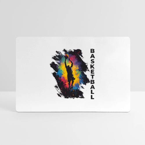High Energy Basketball Paint Splatter Art - Gaming Mousepad