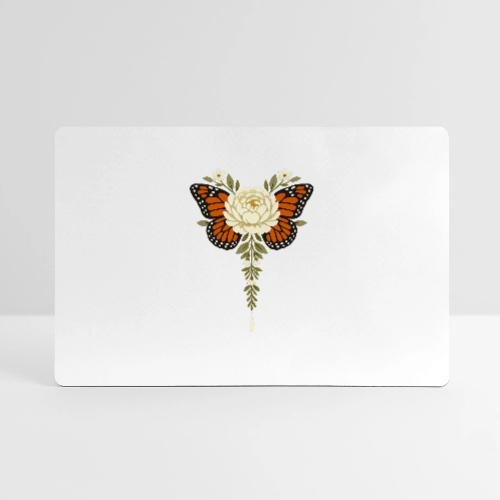Monarch Butterfly Floral Botanical Art - Gaming Mousepad