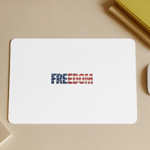Freedom American Flag Distressed Patriotic Shirt - Gaming Mousepad