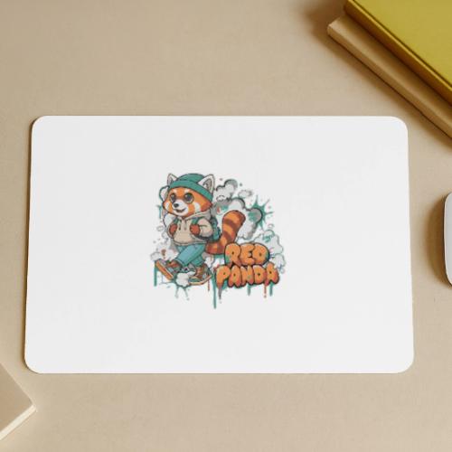 Red Panda Street Graffiti Vibes - Gaming Mousepad