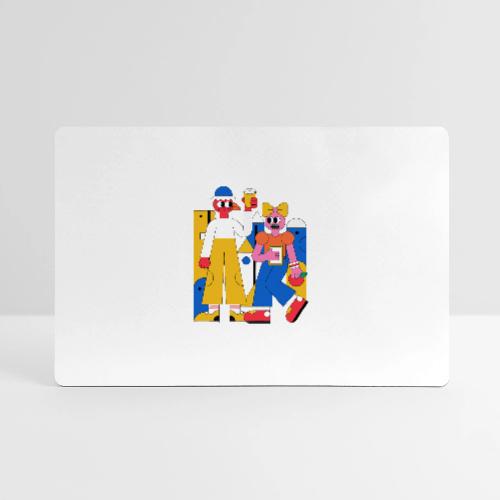 Bold Geometric Duo Pop Art - Gaming Mousepad