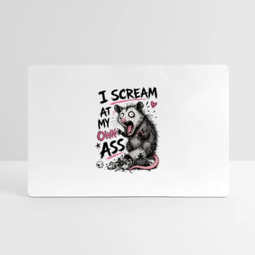 Funny Opossum Screaming Graphic Tee - Gaming Mousepad