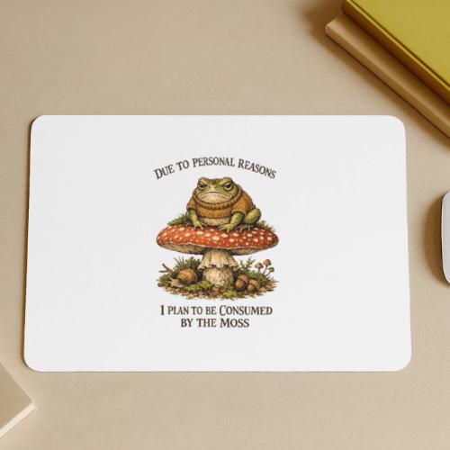 Frog Consumed by Moss Cottagecore Aesthetic - Gaming Mousepad