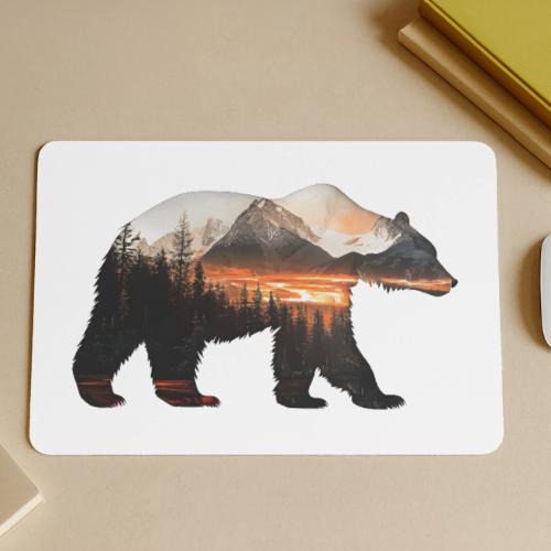 Canada Bear: fiery tones - Gaming Mousepad