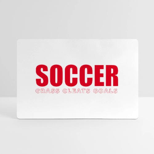 Soccer Grass Cleats Goals Typography Design - Gaming Mousepad