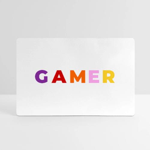 Multicolor GAMER Typography Design - Gaming Mousepad