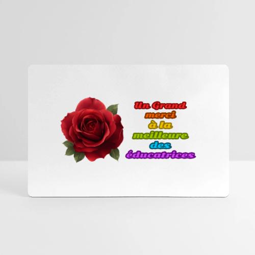 Thank You Educator: Pink and Rainbow Message - Gaming Mousepad