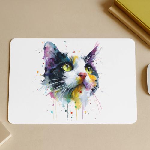 Cat: Painted Purr Expression - Gaming Mousepad