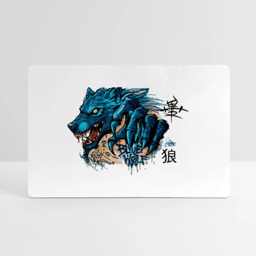 Blue Wolf Graffiti Street Art - Gaming Mousepad