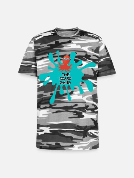 SquidGang merch - Unisex Camo Tee - black camo