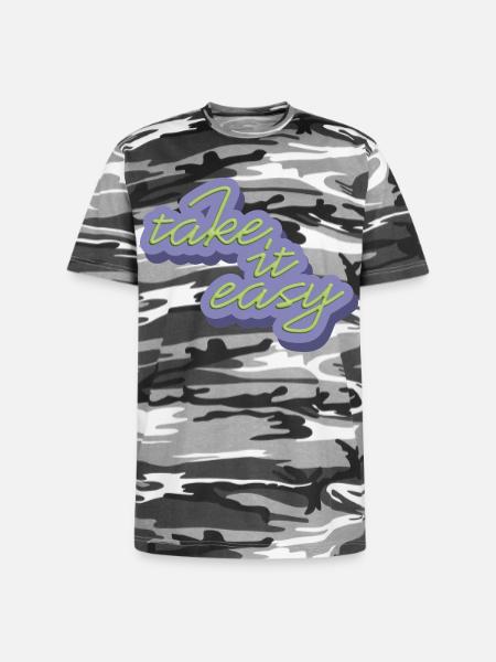 Take It Easy - Unisex Camo Tee - black camo