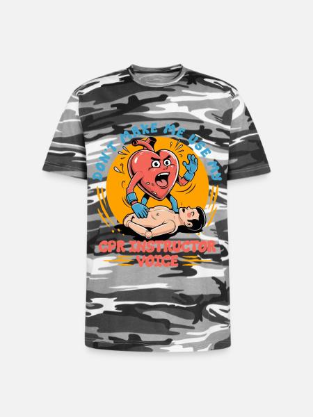 CPR Instructor Paramedic - Unisex Camo Tee - black camo
