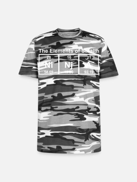 Ninja Elements Of Stealth - Unisex Camo Tee - black camo