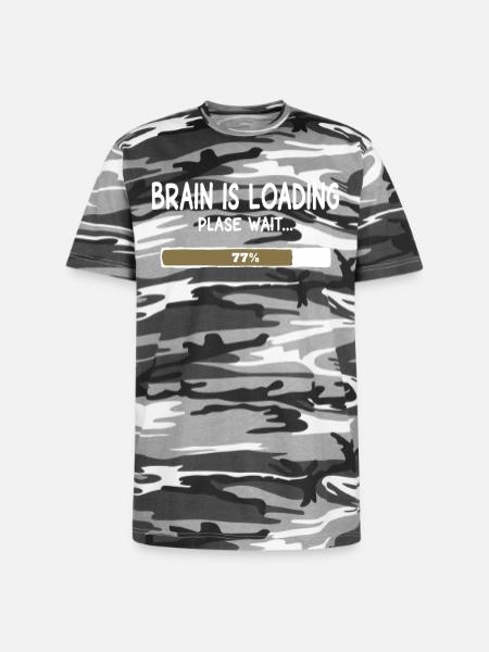 Brain Is Loading Progress - Unisex Camo Tee - black camo