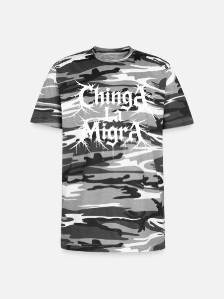 Gothic Roots Typography - Unisex Camo Tee - black camo