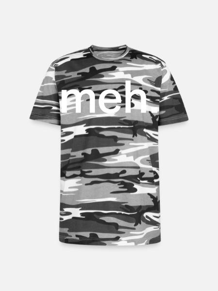 Pastel Meh Typography - Unisex Camo Tee - black camo