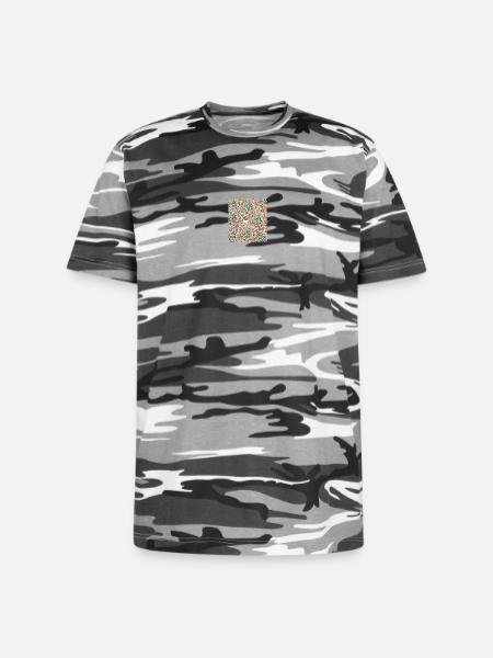 Unique floral design - Unisex Camo Tee - black camo