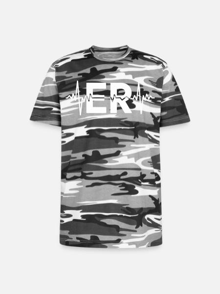 ER Pulse ECG Logo Tee - Unisex Camo Tee - black camo