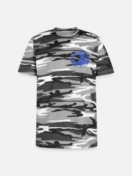 Retro Disco Ball - Unisex Camo Tee - black camo