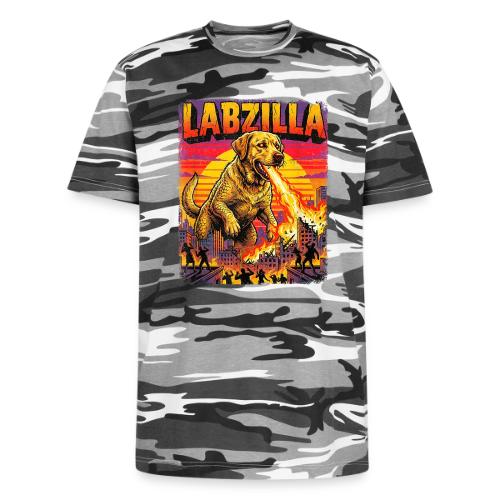 Labzilla Giant Yellow Labrador Monster Tee - Unisex Camo Tee