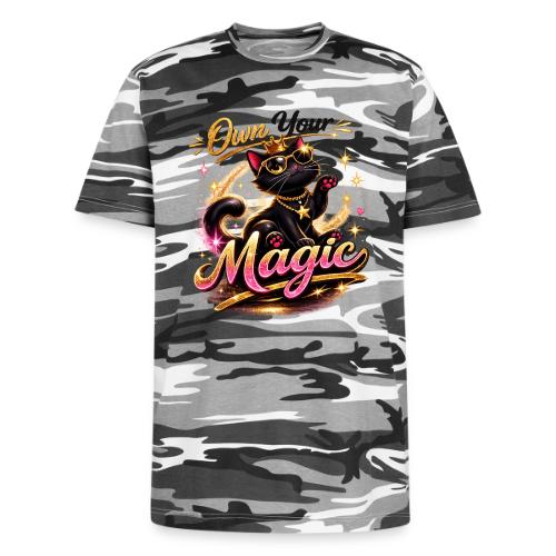 Own Your Magic – Glam Black Cat - Unisex Camo Tee