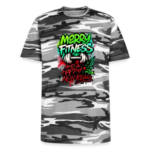 Merry Fitness Christmas Gym Humor - Unisex Camo Tee