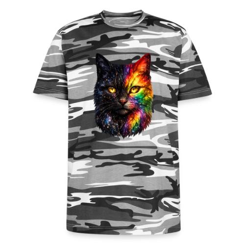 Cosmic Galaxy Rainbow Cat - Unisex Camo Tee
