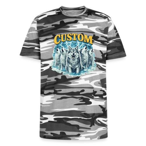 Custom Wolf Pack Howling Moon Vintage Wilderness - Unisex Camo Tee