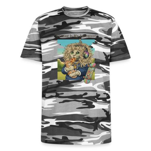 Gaming Cat Adventure: Pizza & Skates - Unisex Camo Tee