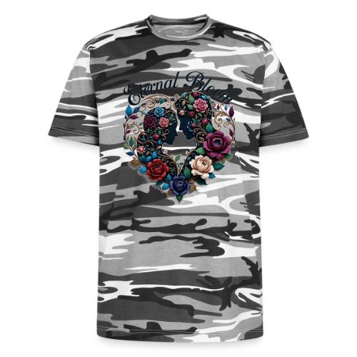 Eternal Bloom Embrace T-Shirt - Unisex Camo Tee