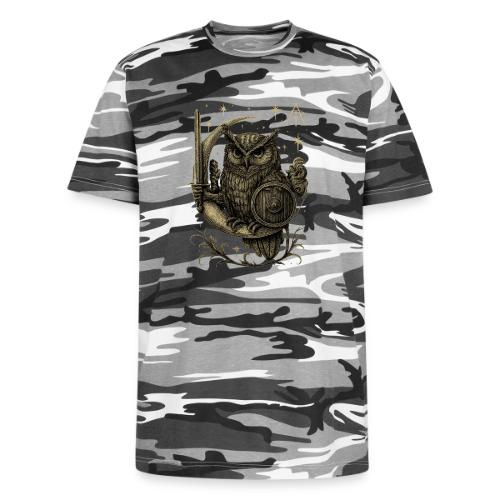 Moon Warrior Owl – Celestial Strength Tee - Unisex Camo Tee