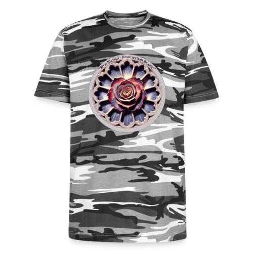 Easter Rose Resurrection T Shirt, Spring Gift - Unisex Camo Tee