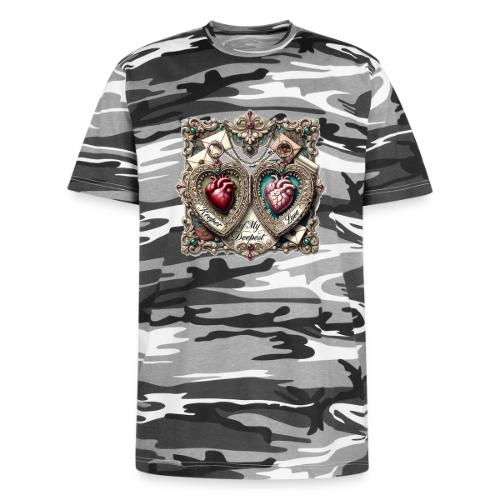 Keeper of My Deepest Love Victorian Locket T-Shirt - Unisex Camo Tee