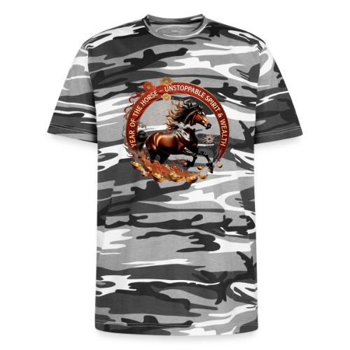 Year of the Horse Fiery Spirit T Shirt, Lunar New - Unisex Camo Tee