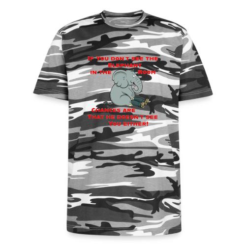 Elephant in the Room Meme - Unisex Camo Tee