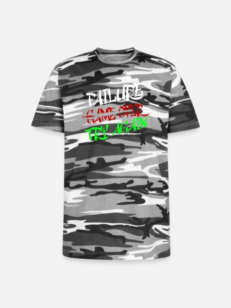 Bold Graffiti - Unisex Camo Tee - black camo