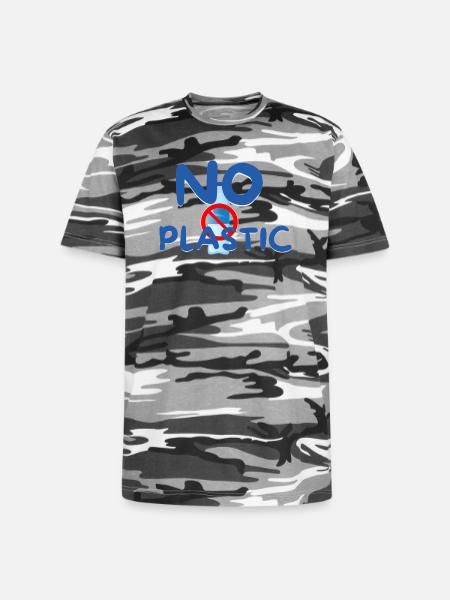 NO PLASTIC - Unisex Camo Tee - black camo