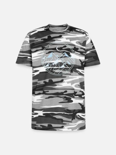 Moonlit Ice Alpine Peak - Unisex Camo Tee - black camo
