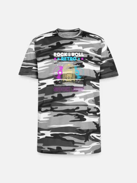 Music 50s Retro Sock Hop - Unisex Camo Tee - black camo