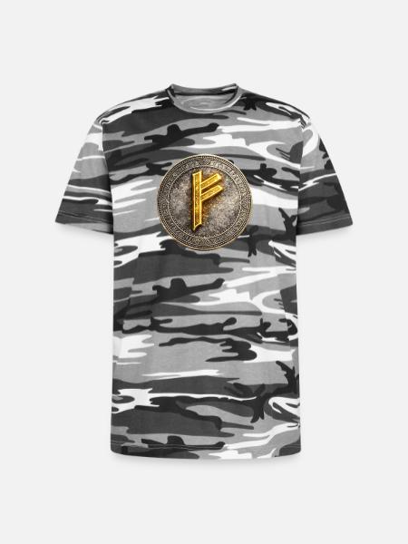 Rune Coin of Dawn - Unisex Camo Tee - black camo