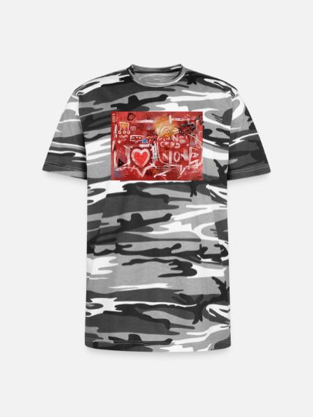 Connected Alone - Unisex Camo Tee - black camo