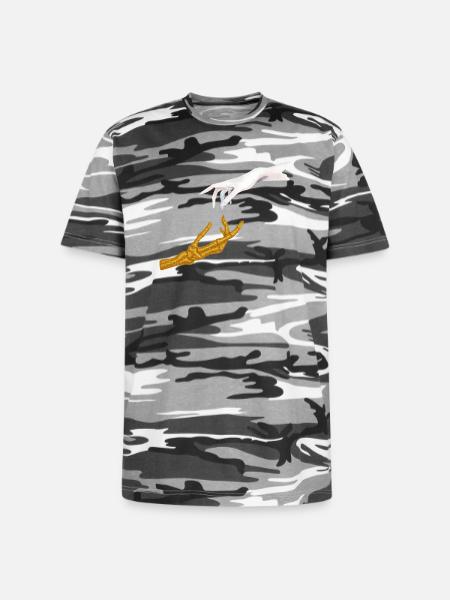 Glittering Hand Connection - Unisex Camo Tee - black camo