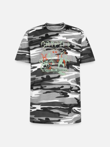 Cryptid Kin Palette Tee - Unisex Camo Tee - black camo