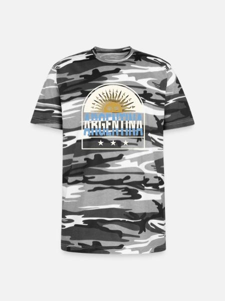 Argentina Suncrest Logo - Unisex Camo Tee - black camo