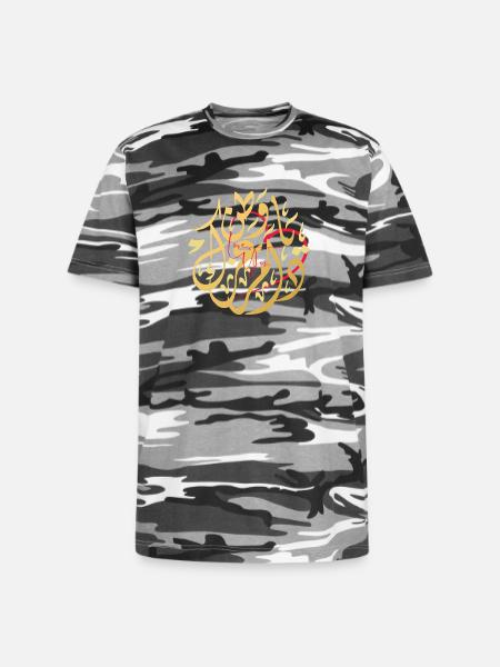 Arabic Calligraphy Love Art - Unisex Camo Tee - black camo