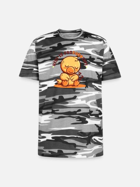 Rest is Producktive - Unisex Camo Tee - black camo
