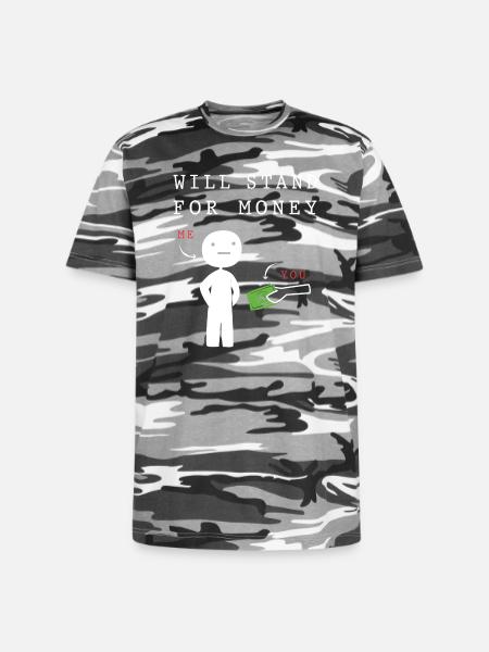 Money Meme Millennial Humor - Unisex Camo Tee - black camo