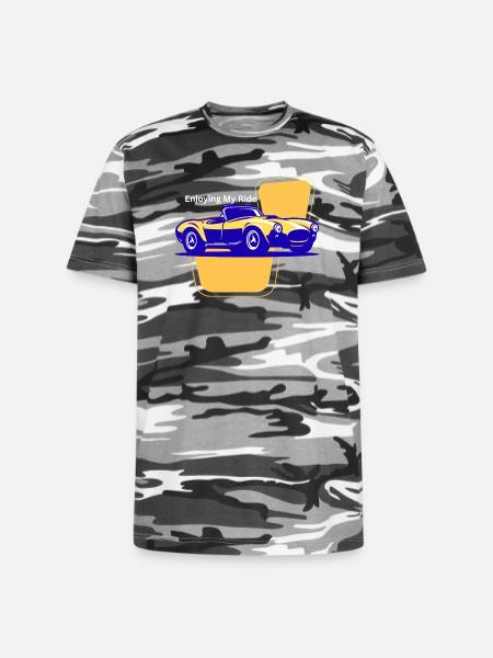 Enjoying_My_Ride - Unisex Camo Tee - black camo