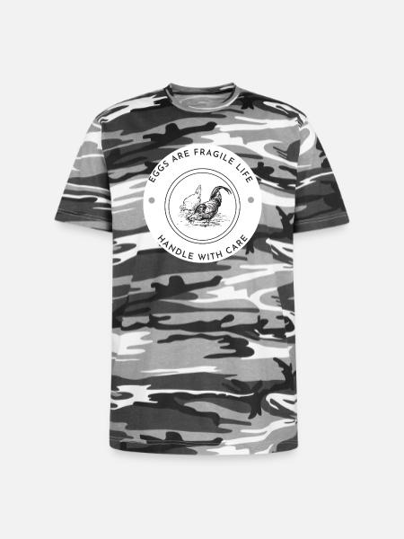 Eggs_Are_Fragile_Life - Unisex Camo Tee - black camo