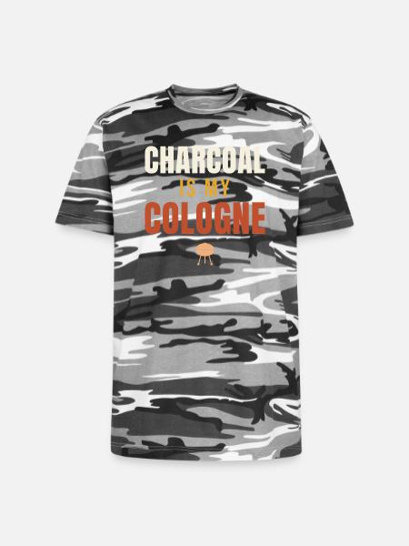 Charcoal Is My Cologne BBQ - Unisex Camo Tee - black camo